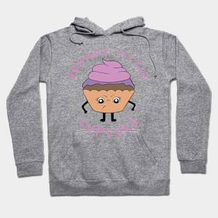 Grumpy Little Cupcake - Cute Cupcake Design - Pink Version Hoodie